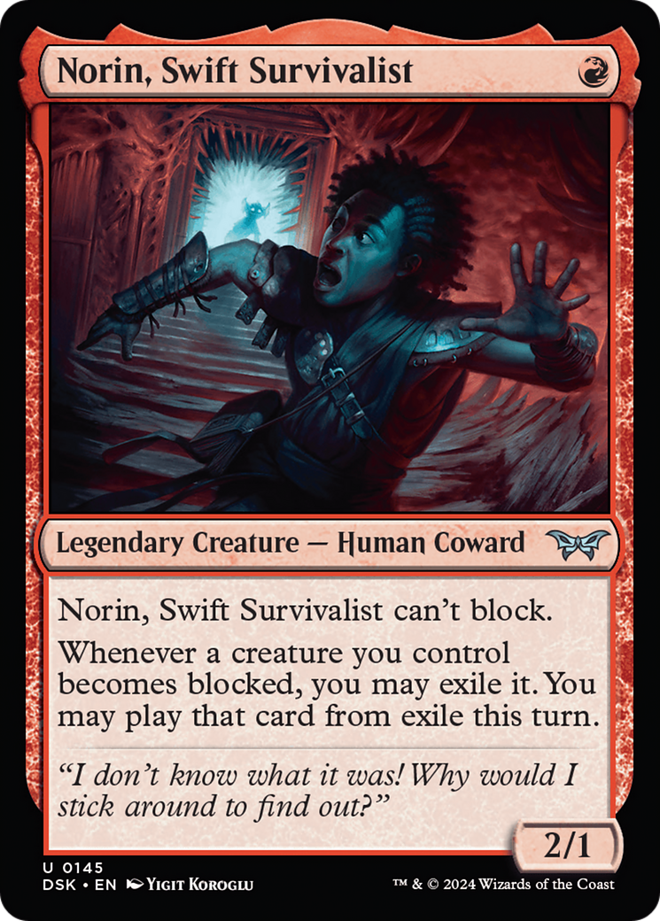 Norin, Swift Survivalist (0145) [Duskmourn: House of Horror] | Exor Games Summserside