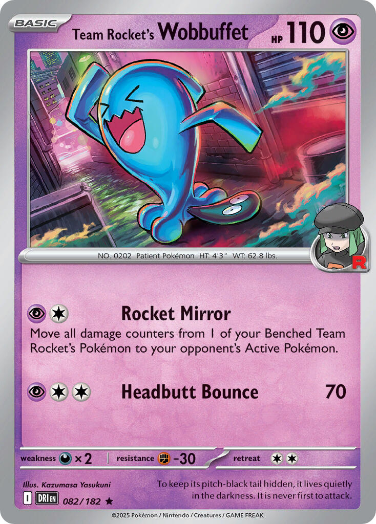 Team Rocket's Wobbuffet (082/182) (Deck Exclusive) [Scarlet & Violet: Destined Rivals] | Exor Games Summserside