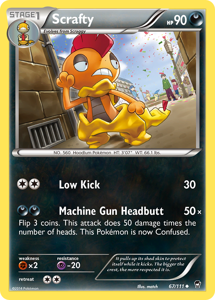 Scrafty (67/111) [XY: Furious Fists] | Exor Games Summserside