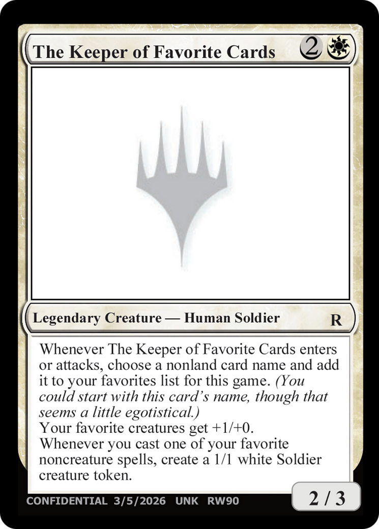 The Keeper of Favorite Cards (3/5/2026) [Unknown Event] | Exor Games Summserside