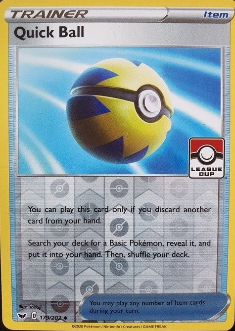Quick Ball (179/202) (League Promo Staff) [Sword & Shield: Base Set] | Exor Games Summserside