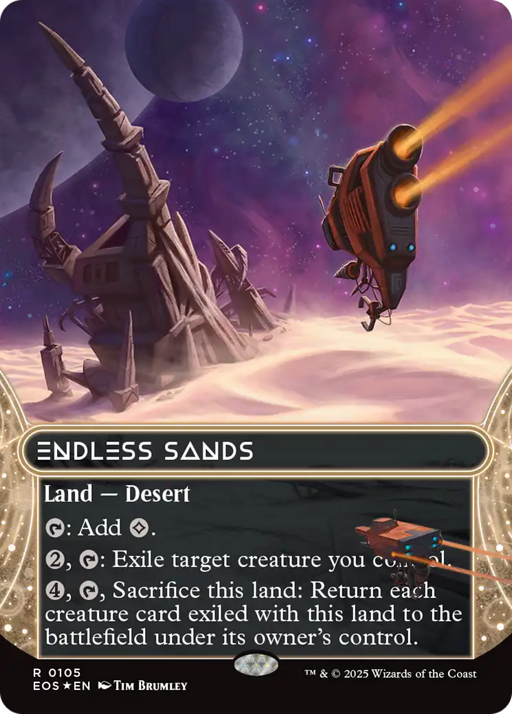 Endless Sands (0105) (Borderless) (Galaxy Foil) [Edge of Eternities: Stellar Sights] | Exor Games Summserside