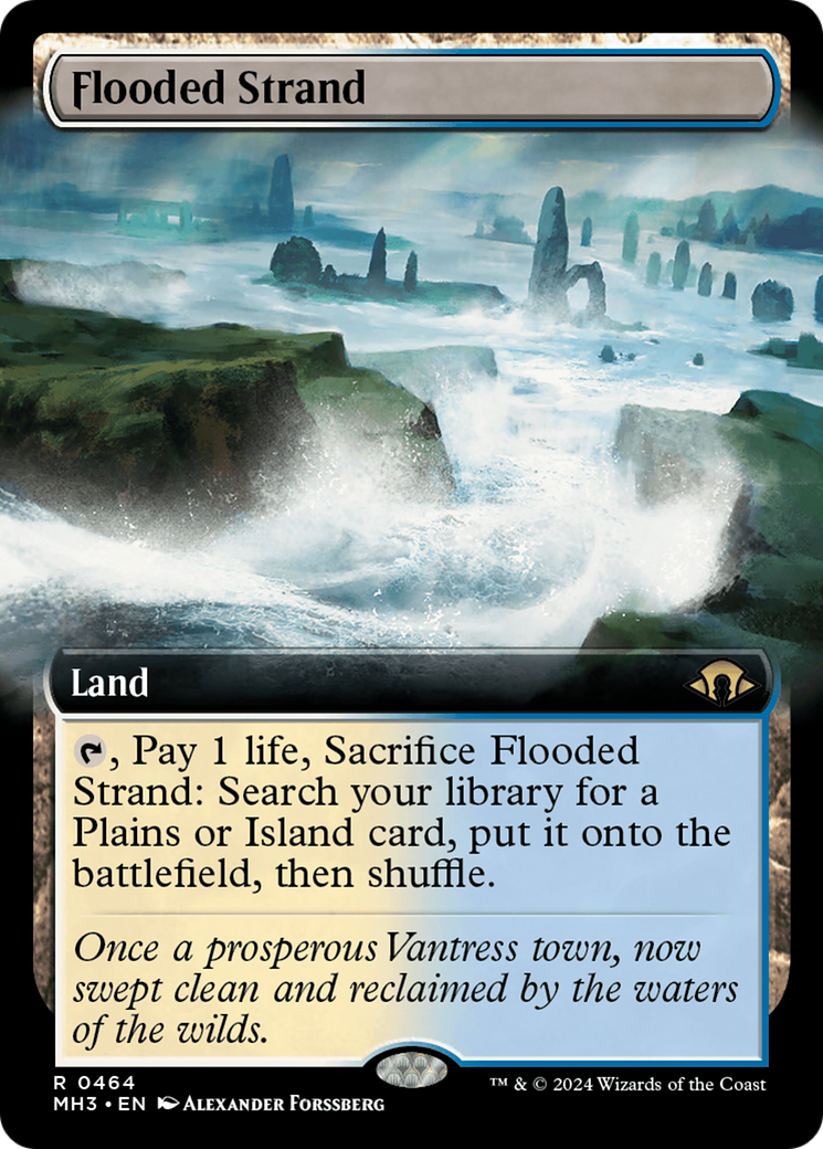 Flooded Strand (Extended Art) [Modern Horizons 3] | Exor Games Summserside