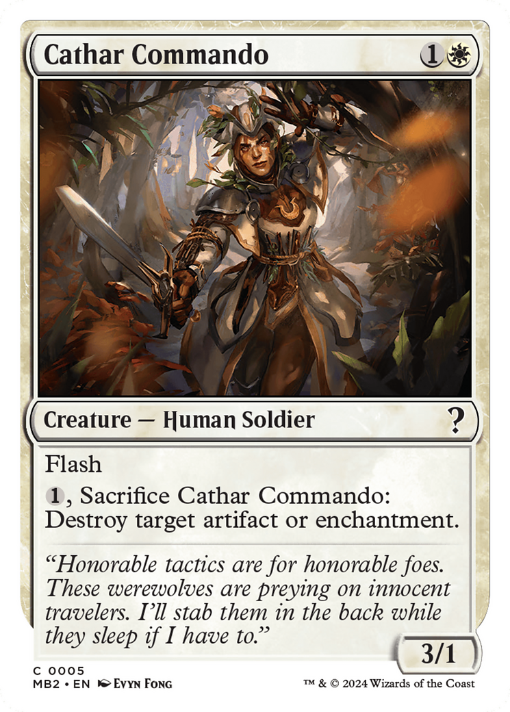 Cathar Commando (White Border) [Mystery Booster 2] | Exor Games Summserside