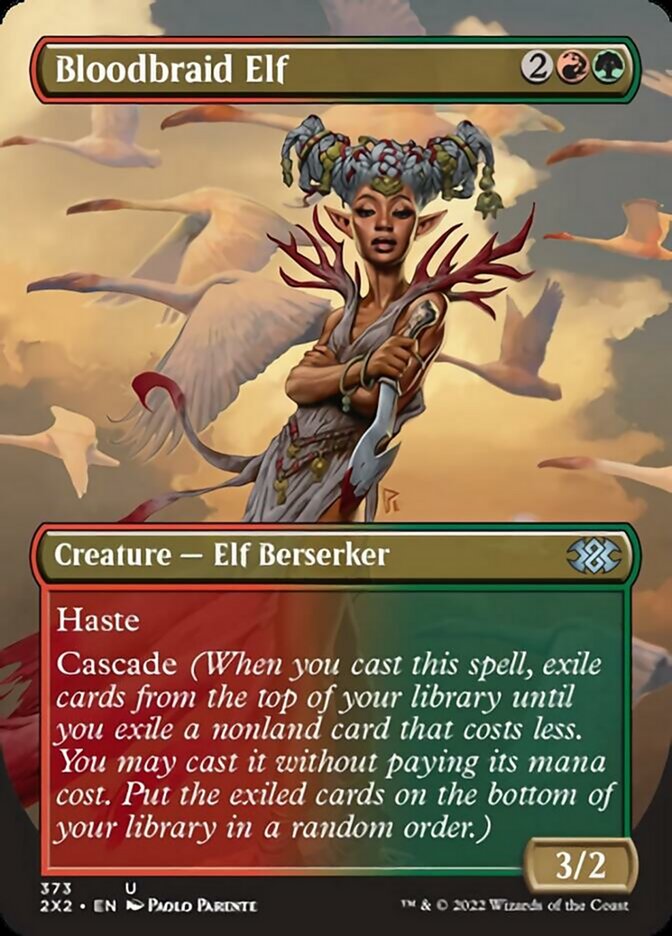 Bloodbraid Elf (Borderless Alternate Art) [Double Masters 2022] | Exor Games Summserside