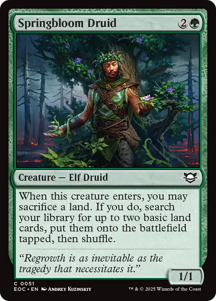 Springbloom Druid [Edge of Eternities Commander] | Exor Games Summserside