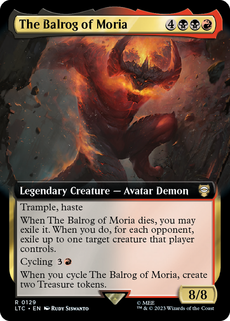 The Balrog of Moria (Extended Art) [The Lord of the Rings: Tales of Middle-Earth Commander] | Exor Games Summserside