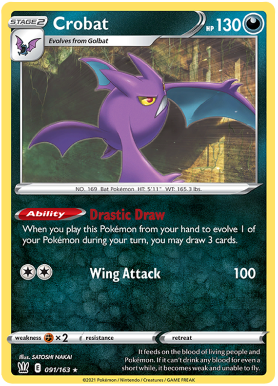 Crobat (091/163) (Theme Deck Exclusive) [Sword & Shield: Battle Styles] | Exor Games Summserside