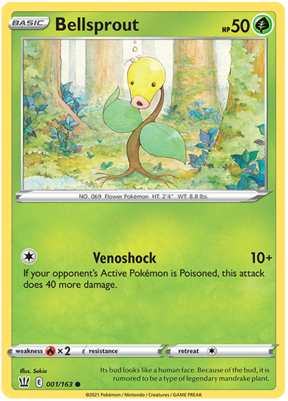 Bellsprout (001/163) [Sword & Shield: Battle Styles] | Exor Games Summserside