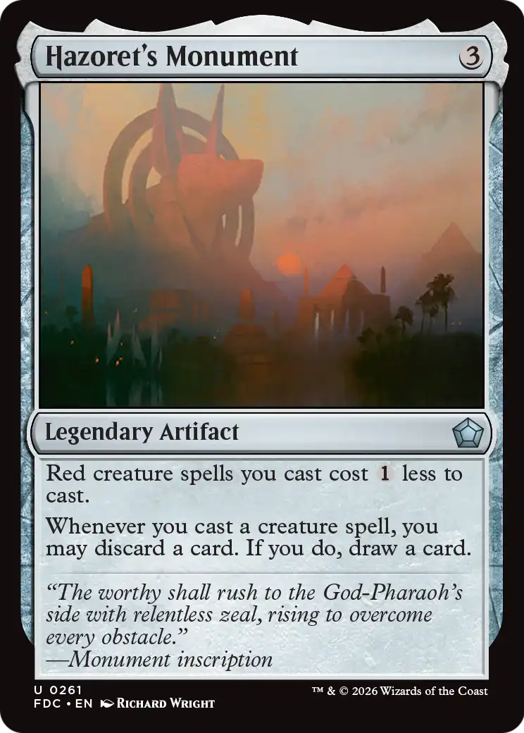 Hazoret's Monument [Foundations Commander] | Exor Games Summserside
