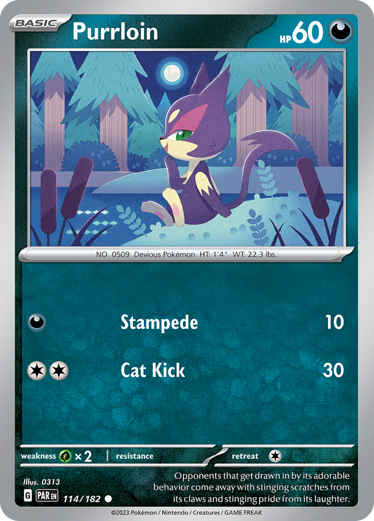 Purrloin (114/182) [Scarlet & Violet: Paradox Rift] | Exor Games Summserside