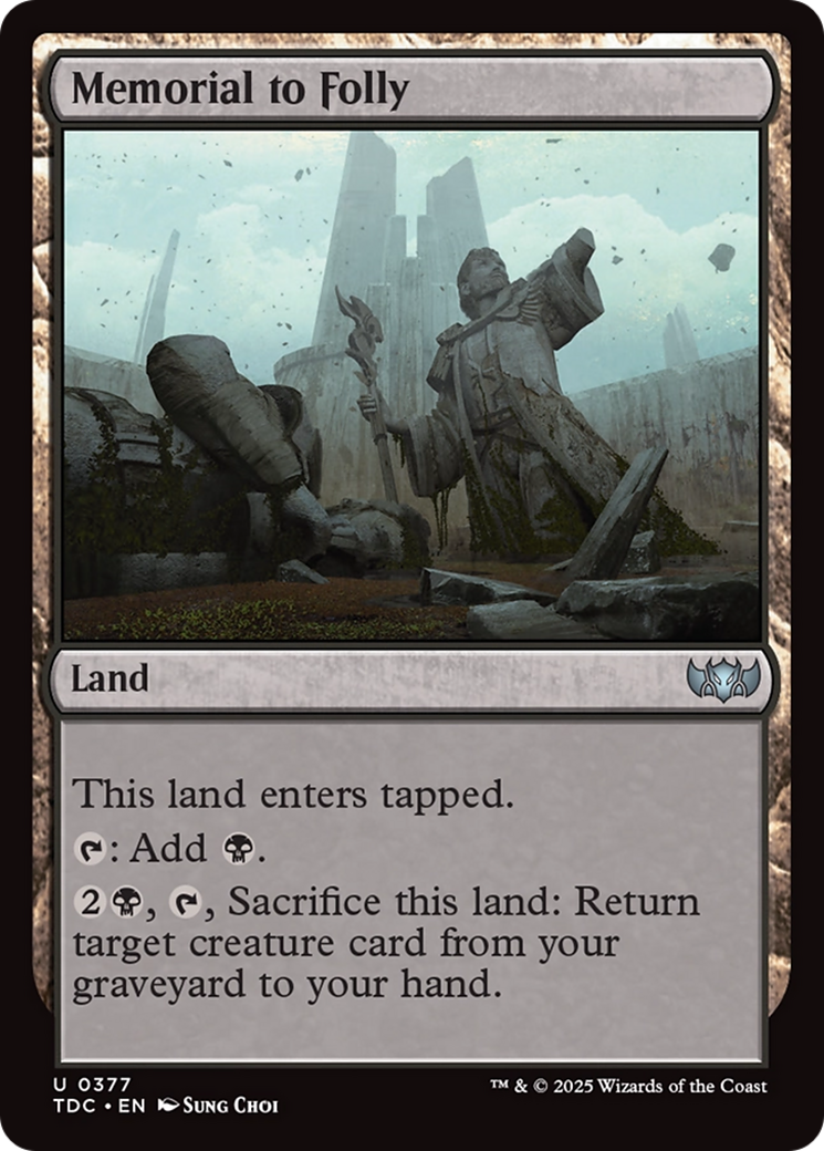 Memorial to Folly [Tarkir: Dragonstorm Commander] | Exor Games Summserside
