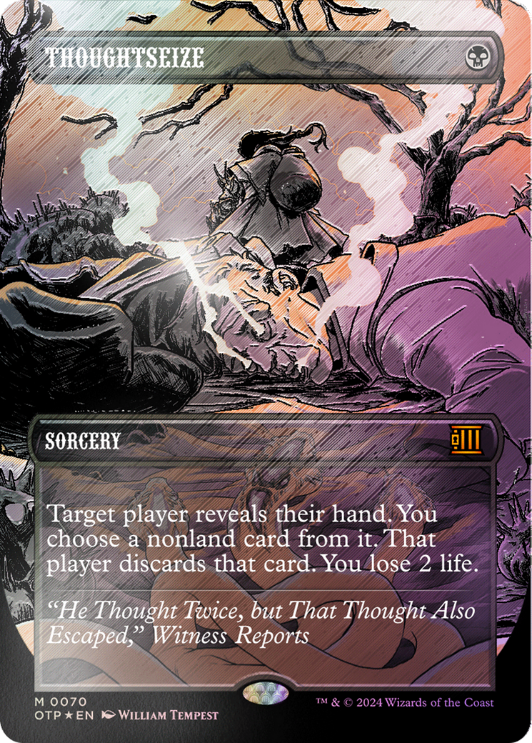 Thoughtseize (Textured Foil) [Outlaws of Thunder Junction: Breaking News] | Exor Games Summserside