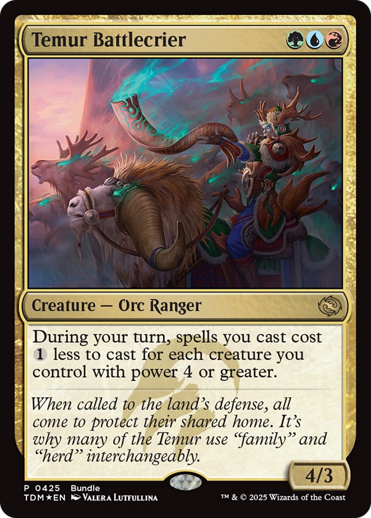 Temur Battlecrier (Bundle) [Tarkir: Dragonstorm Promos] | Exor Games Summserside