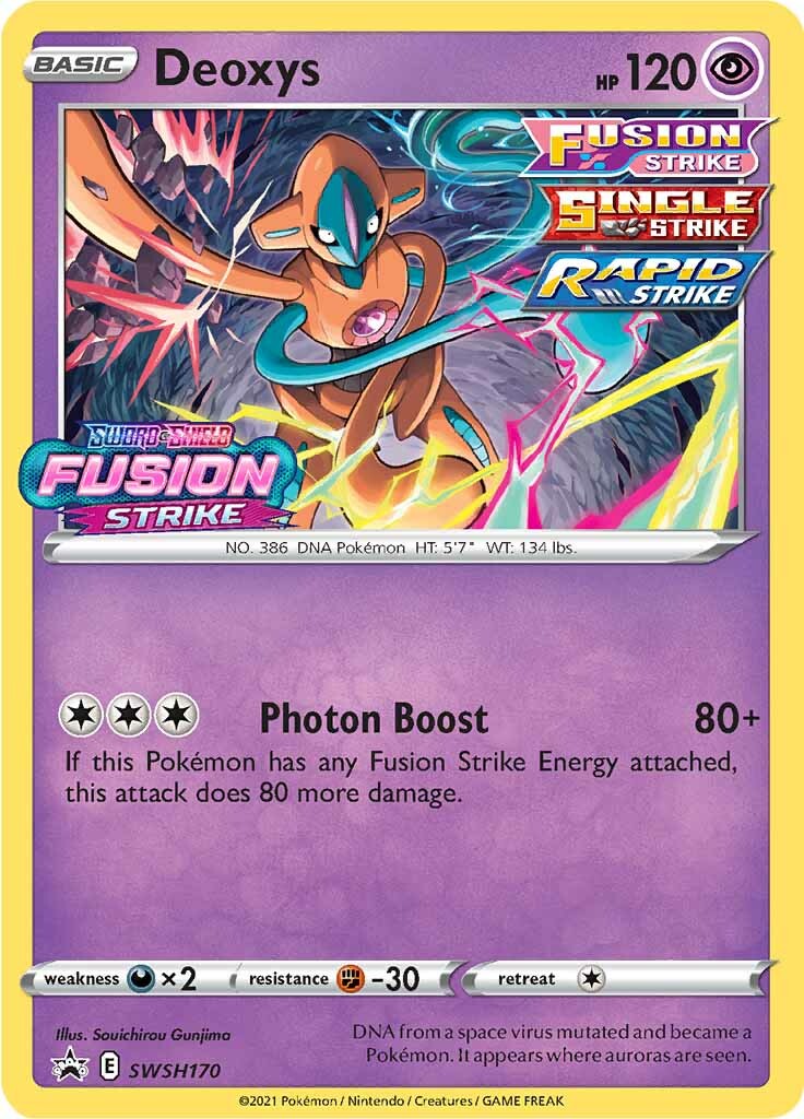 Deoxys (SWSH170) (Prerelease Promo) [Sword & Shield: Black Star Promos] | Exor Games Summserside