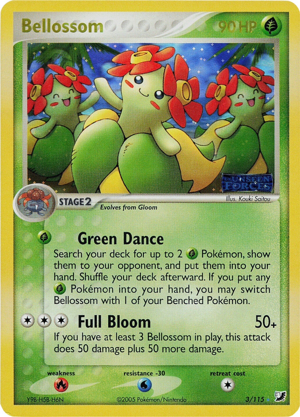 Bellossom (3/115) (Stamped) [EX: Unseen Forces] | Exor Games Summserside