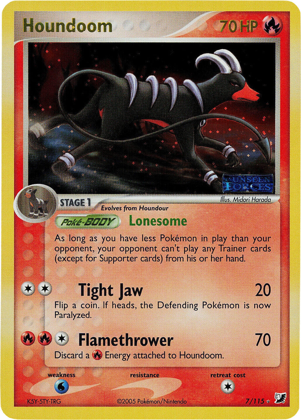 Houndoom (7/115) (Stamped) [EX: Unseen Forces] | Exor Games Summserside