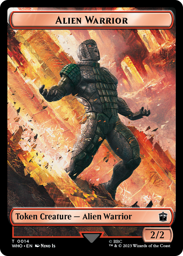 Alien Rhino // Alien Warrior Double-Sided Token [Doctor Who Tokens] | Exor Games Summserside