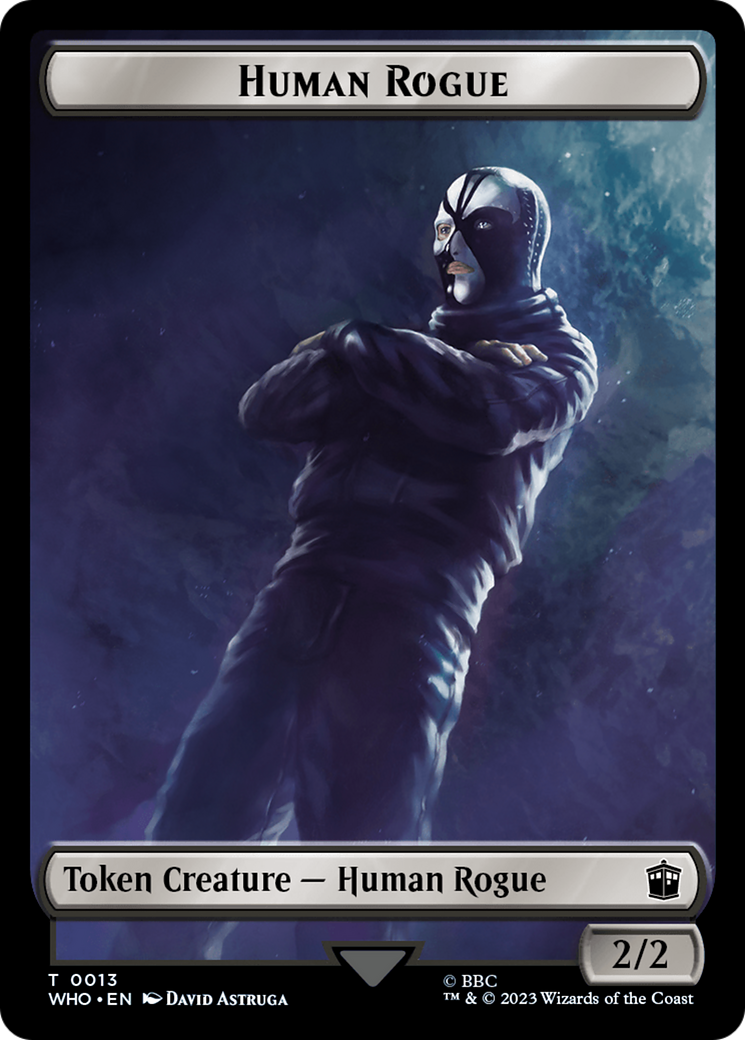 Human Rogue // Beast Double-Sided Token [Doctor Who Tokens] | Exor Games Summserside