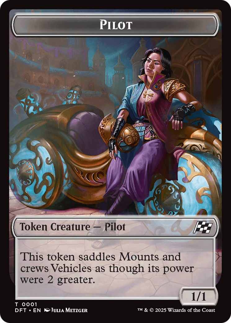 Vehicle // Pilot Double-Sided Token [Aetherdrift Tokens] | Exor Games Summserside