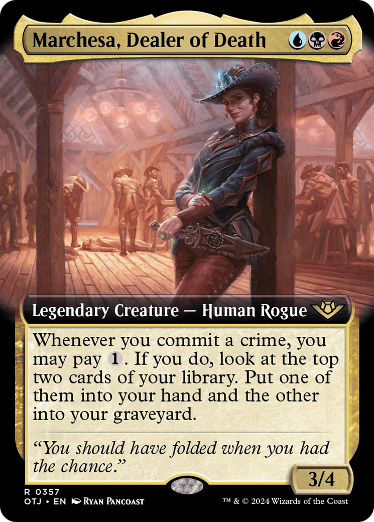 Marchesa, Dealer of Death (Extended Art) [Outlaws of Thunder Junction] | Exor Games Summserside