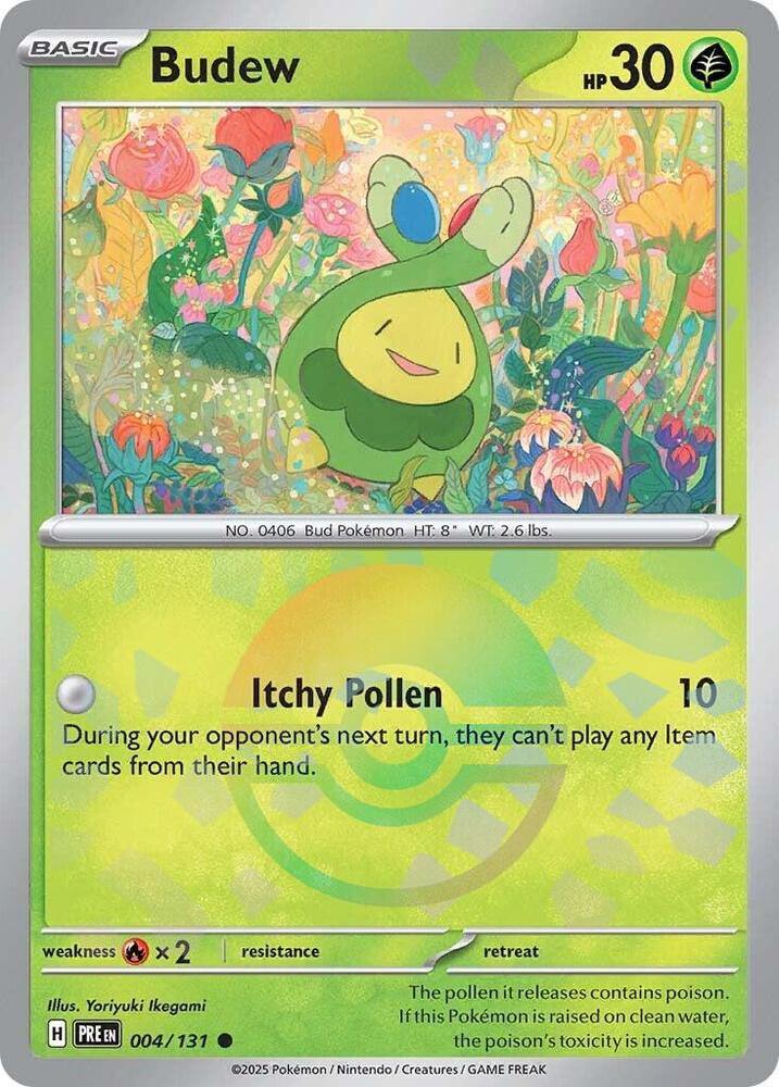 Budew (004/131) (Poke Ball Pattern) [Scarlet & Violet: Prismatic Evolutions] | Exor Games Summserside