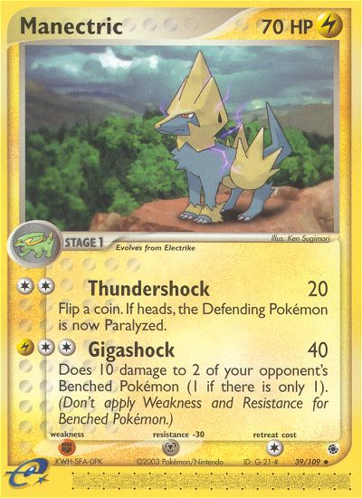 Manectric (39/109) [EX: Ruby & Sapphire] | Exor Games Summserside