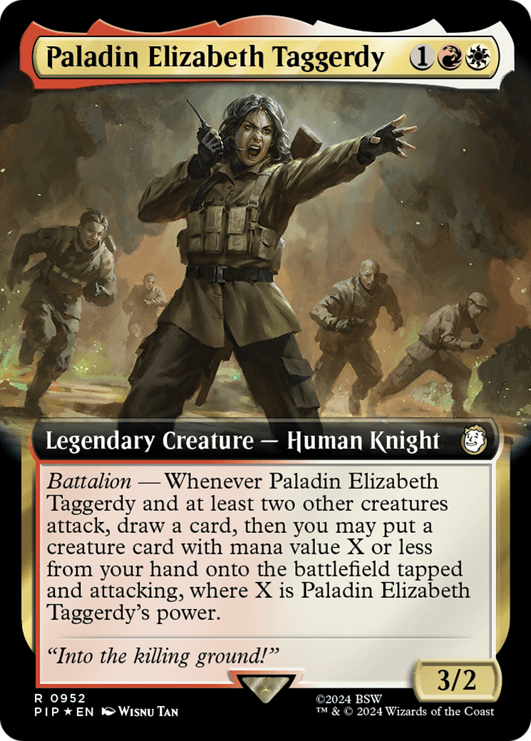 Paladin Elizabeth Taggerdy (Extended Art) (Surge Foil) [Fallout] | Exor Games Summserside