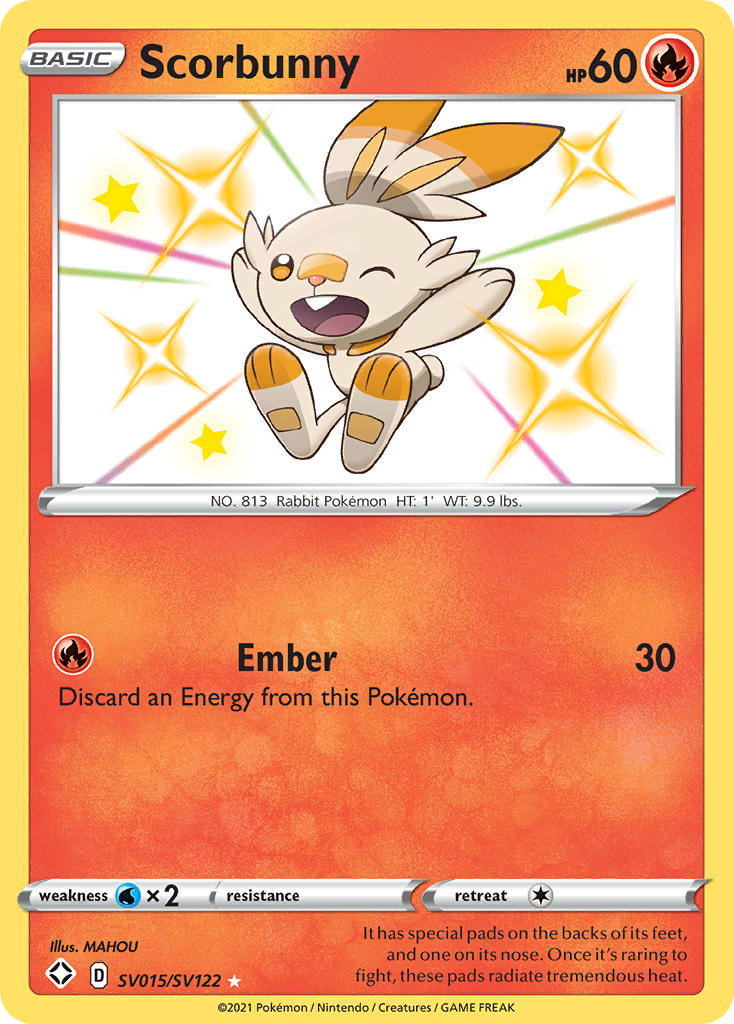 Scorbunny (SV015/SV122) [Sword & Shield: Shining Fates] | Exor Games Summserside