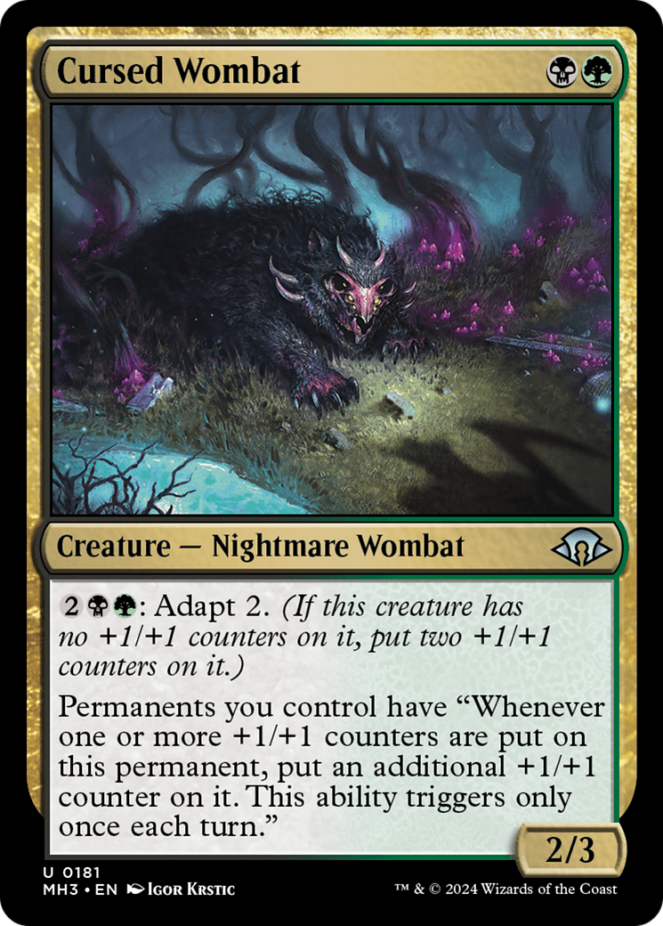 Cursed Wombat [Modern Horizons 3] | Exor Games Summserside