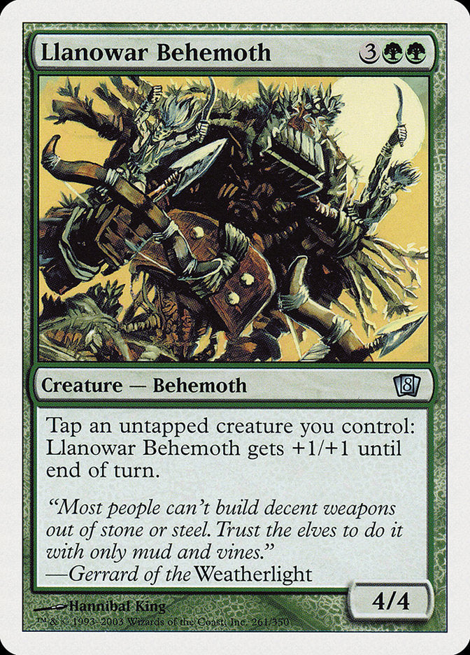 Llanowar Behemoth (8th Edition) [Oversize Cards] | Exor Games Summserside