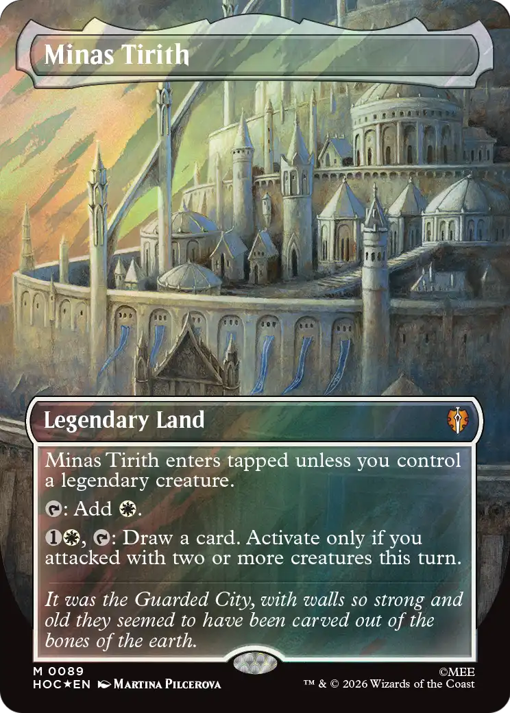 Minas Tirith (Borderless) (Surge Foil) [The Hobbit: Eternal-Legal] | Exor Games Summserside
