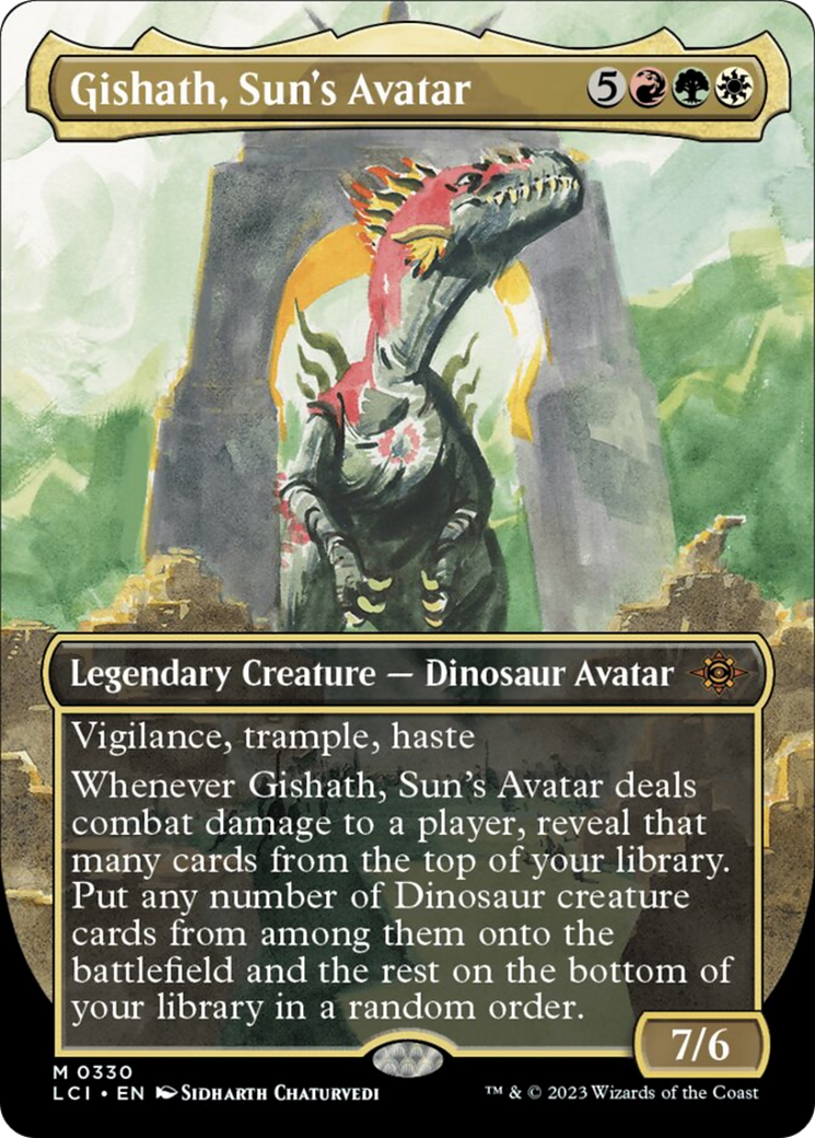 Gishath, Sun's Avatar (Borderless) [The Lost Caverns of Ixalan] | Exor Games Summserside