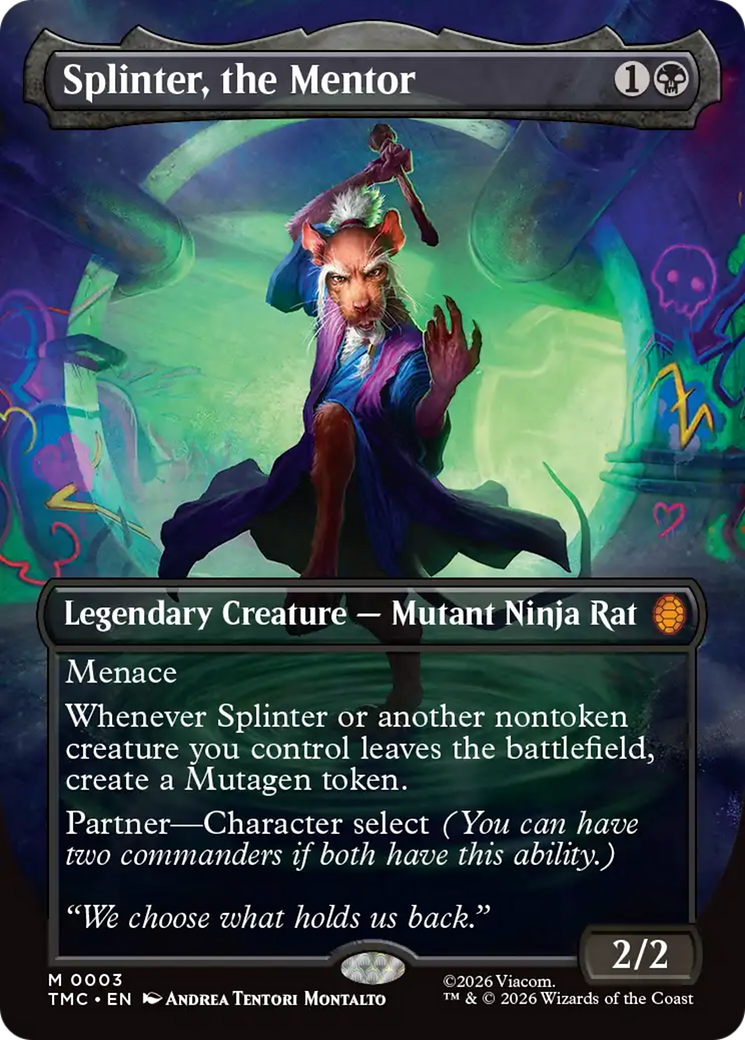 Splinter, the Mentor (Borderless) [Teenage Mutant Ninja Turtles Commander] | Exor Games Summserside