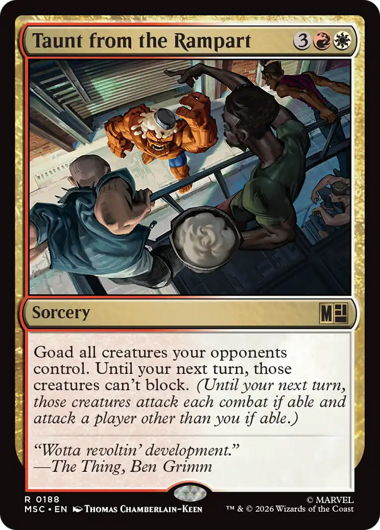Taunt from the Rampart (Surge Foil) [Marvel Super Heroes Commander] | Exor Games Summserside