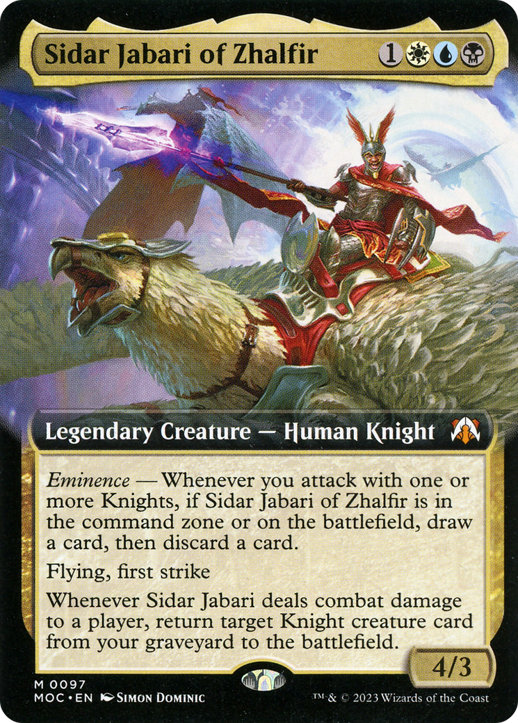 Sidar Jabari of Zhalfir (Extended Art) [March of the Machine Commander] | Exor Games Summserside