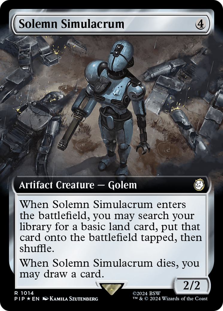 Solemn Simulacrum (Extended Art) (Surge Foil) [Fallout] | Exor Games Summserside