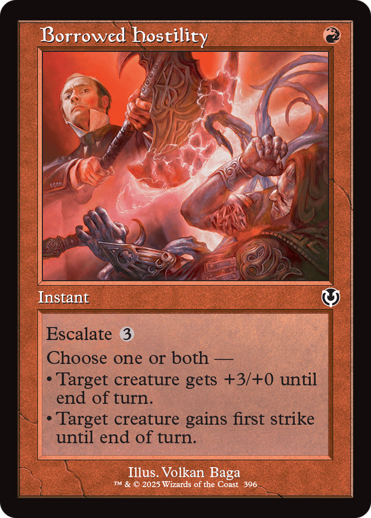 Borrowed Hostility (Retro Frame) [Innistrad Remastered] | Exor Games Summserside