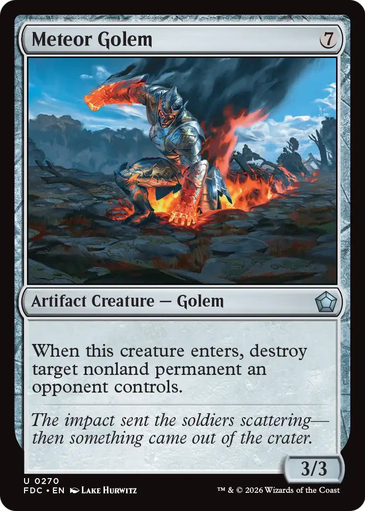 Meteor Golem [Foundations Commander] | Exor Games Summserside