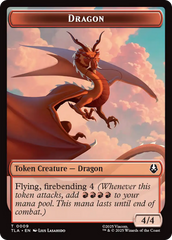 Dragon // Food (0019) Double-Sided Token [Avatar: The Last Airbender Tokens] | Exor Games Summserside
