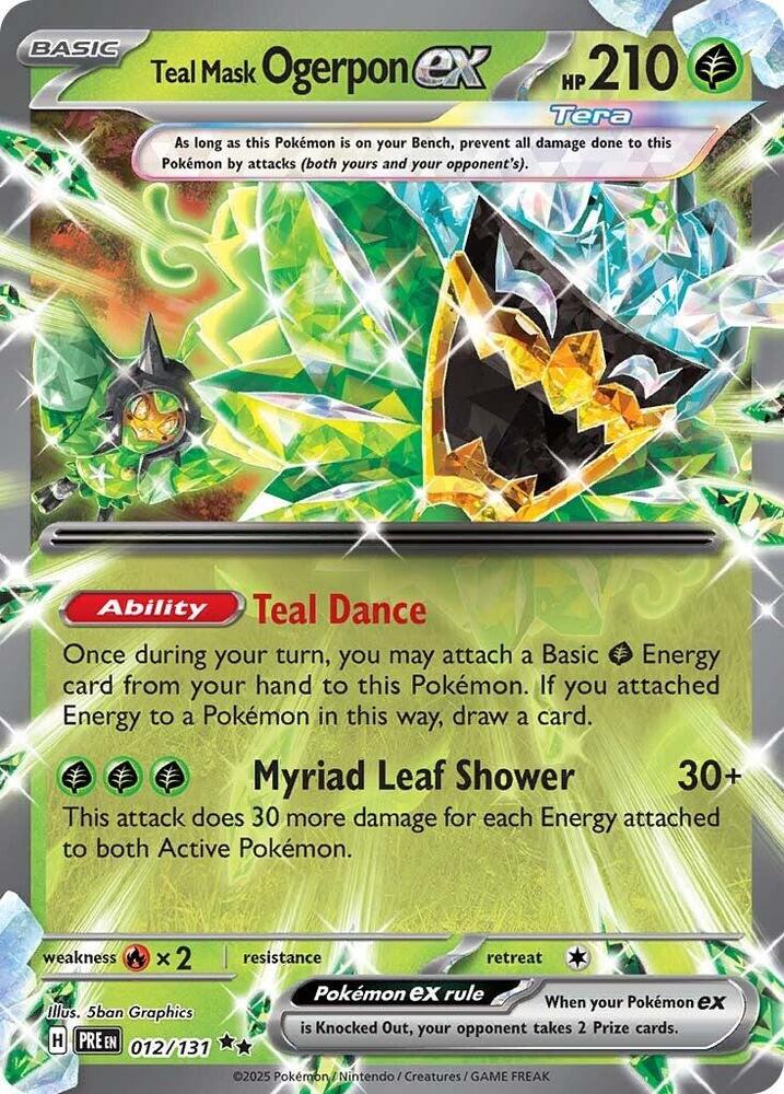 Teal Mask Ogerpon ex (012/131) [Scarlet & Violet: Prismatic Evolutions] | Exor Games Summserside