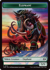 Elephant // Treasure Double-Sided Token [Tarkir: Dragonstorm Tokens] | Exor Games Summserside