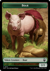 Boar (Ripple Foil) // Forest Dryad Double-Sided Token [Modern Horizons 3 Commander Tokens] | Exor Games Summserside