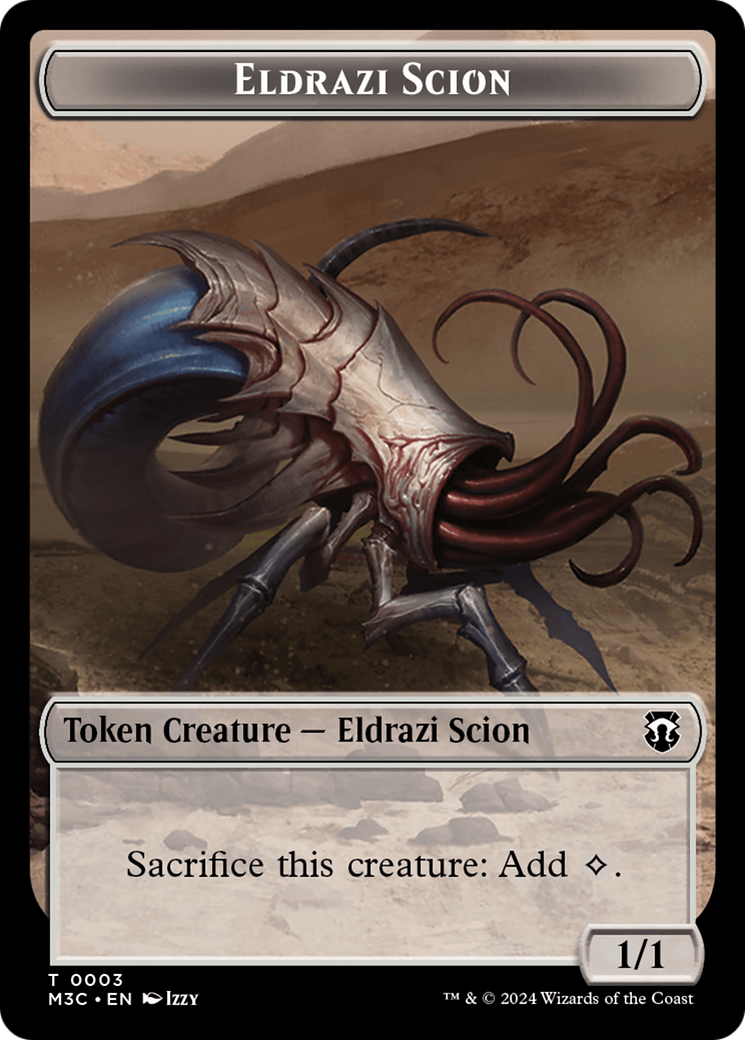 Eldrazi Spawn (Ripple Foil) // Eldrazi Scion Double-Sided Token [Modern Horizons 3 Commander Tokens] | Exor Games Summserside