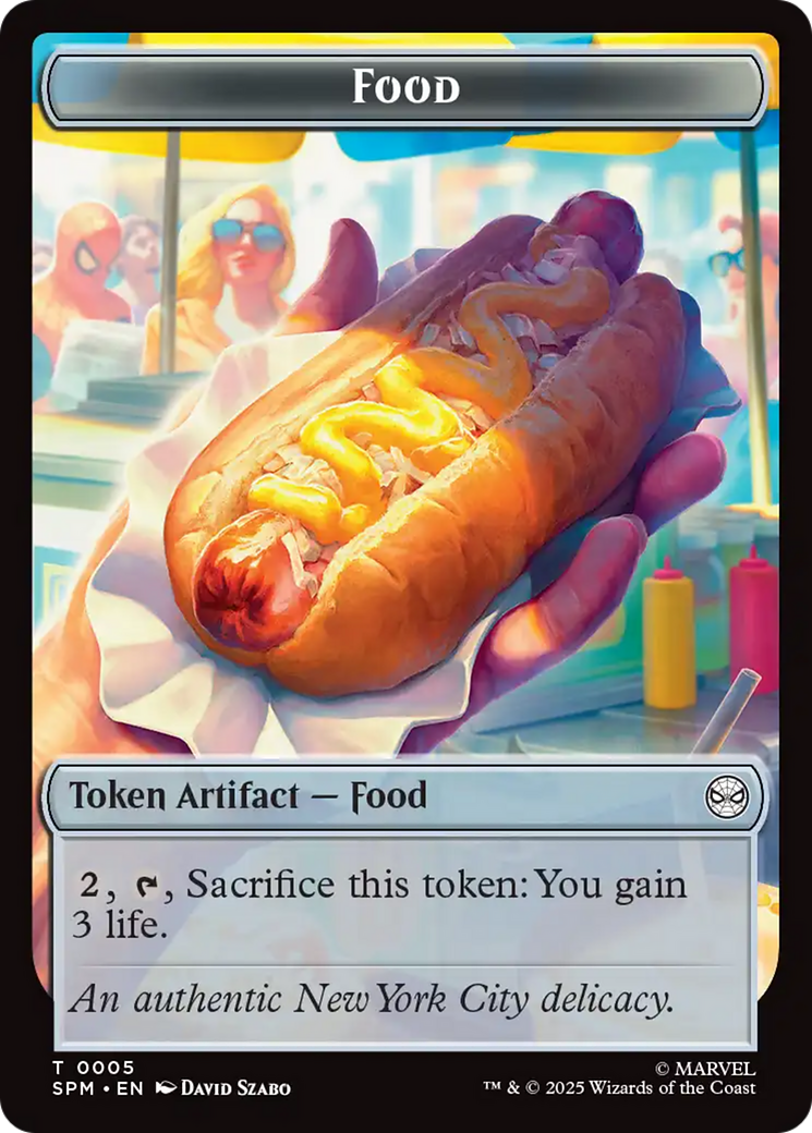 Spider // Food Double-Sided Token [Marvel's Spider-Man Tokens] | Exor Games Summserside