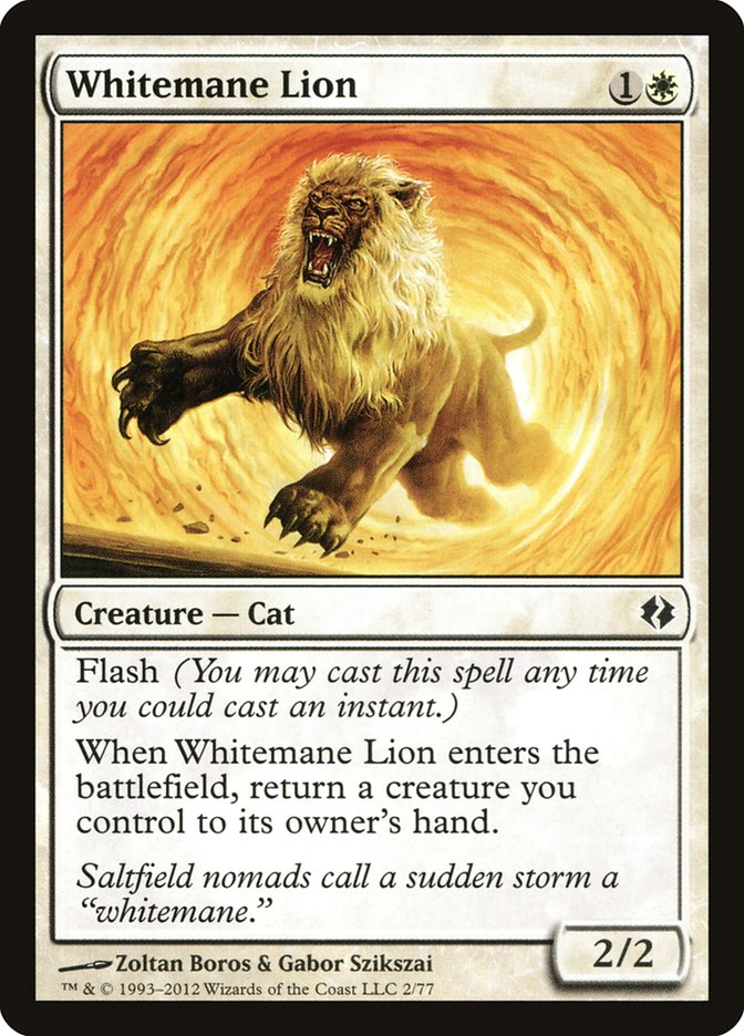 Whitemane Lion [Duel Decks: Venser vs. Koth] | Exor Games Summserside