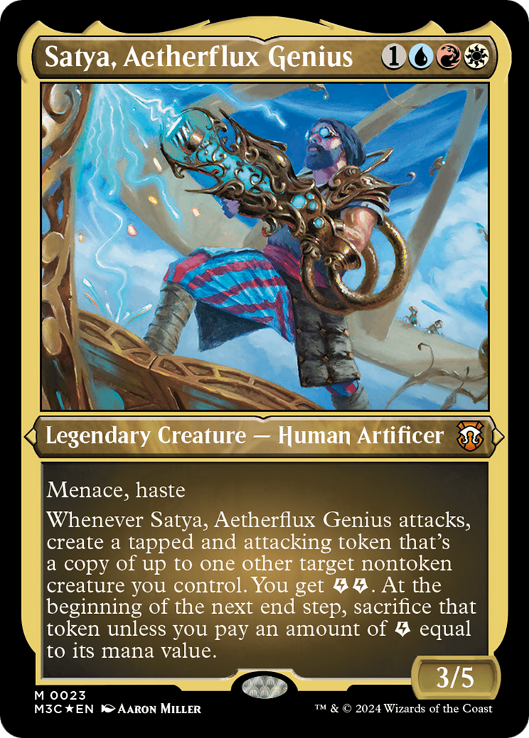 Satya, Aetherflux Genius (Foil Etched) [Modern Horizons 3 Commander] | Exor Games Summserside