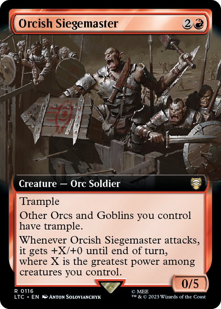 Orcish Siegemaster (Extended Art) [The Lord of the Rings: Tales of Middle-Earth Commander] | Exor Games Summserside