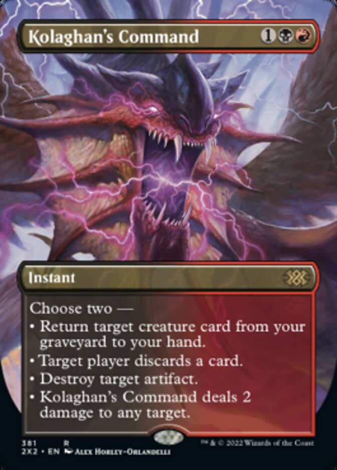 Kolaghan's Command (Borderless Alternate Art) [Double Masters 2022] | Exor Games Summserside