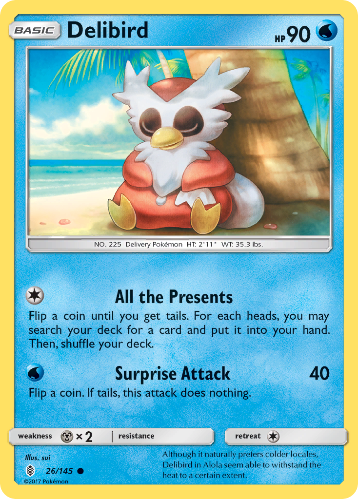 Delibird (26/145) [Sun & Moon: Guardians Rising] | Exor Games Summserside